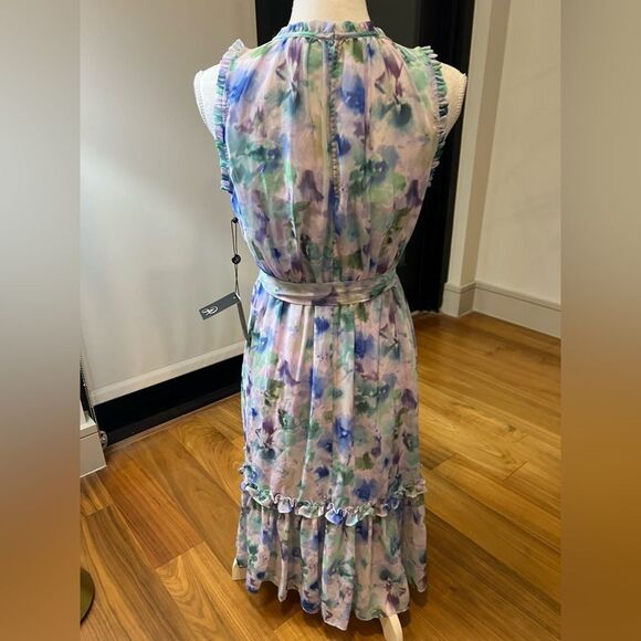 Adrianna Papell Watercolor Floral Midi Dress size 2 NWT - Picture 10 of 14